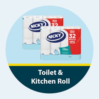 toilet and kitchen roll