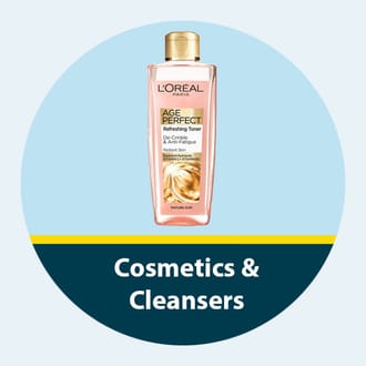 cosmetics and cleansers