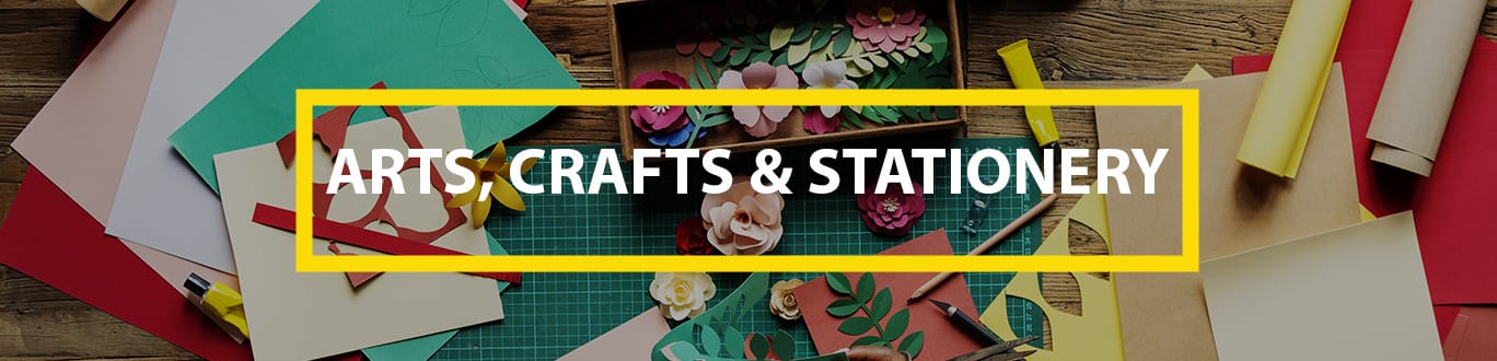 arts, crafts and stationery products 