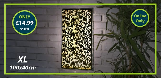 shop xl light up garden wall art