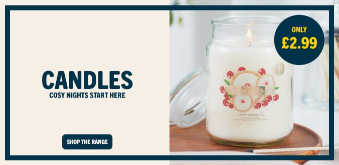 Scented candles at Home Bargains with affordable home fragrance deals