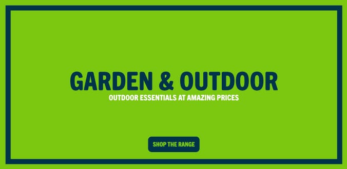Home Bargains Garden Range – Get Garden Ready promotional banner linking to outdoor furniture, garden tools, plants, patio accessories and seasonal gardening essentials.