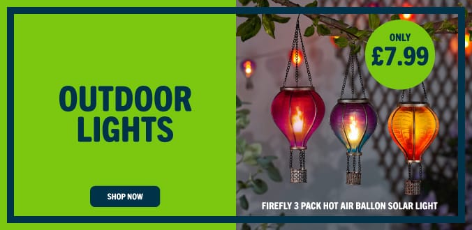 Shop garden lights at home bargains