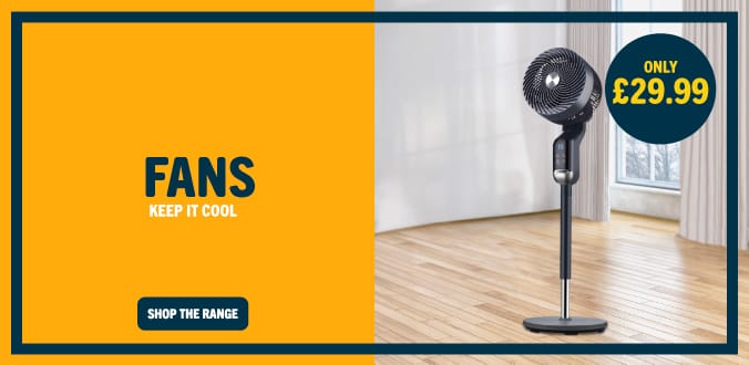 Keep cool this summer with Home Bargains selections of fans