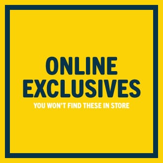 Home Bargains online exclusives banner promoting products only available online, not in store.