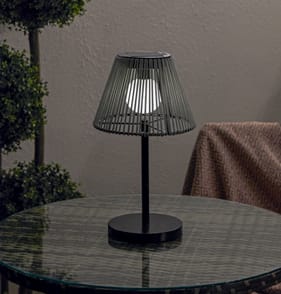 Firefly Grey Cord Solar Table Lamp