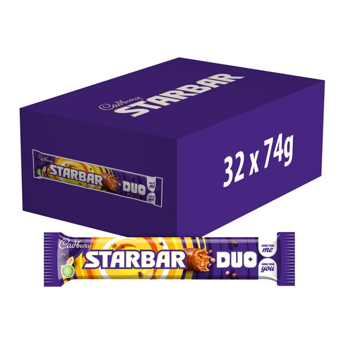 Cadbury Starbar Duo Chocolate Bar 74g x32