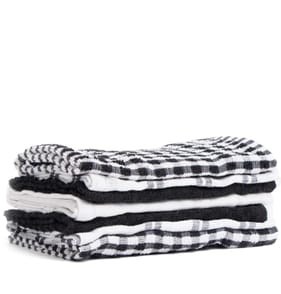 Open Kitchen 7 Pack Bumper Tea Towel Set - Black