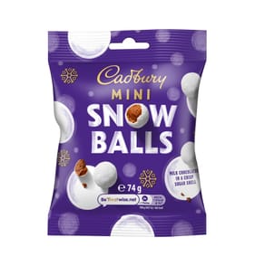 Cadbury Dairy Milk Chocolate Christmas Mini Snow Balls 74g