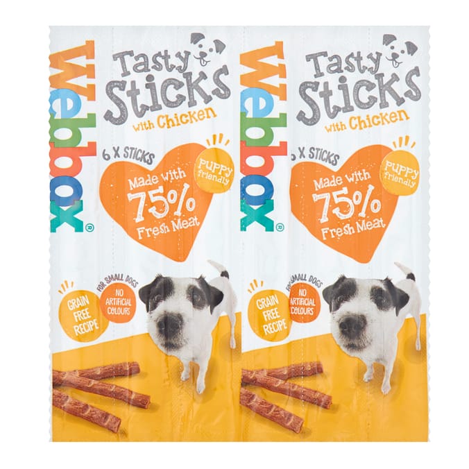Webbox 6 Tasty Sticks with Chicken 30g