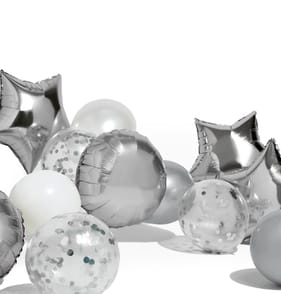 Let's Party Balloon Assortment 12 Pack - Silver