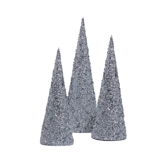 Festive Feeling Set of 3 Beaded Trees