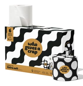 Who Gives A Crap Extra Soft 3 Ply Bamboo Mega Toilet Rolls 6 Pack
