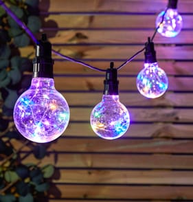 Prestige Lighting 10 Copper Wire LED Ball Extendable String Lights - Multicolour