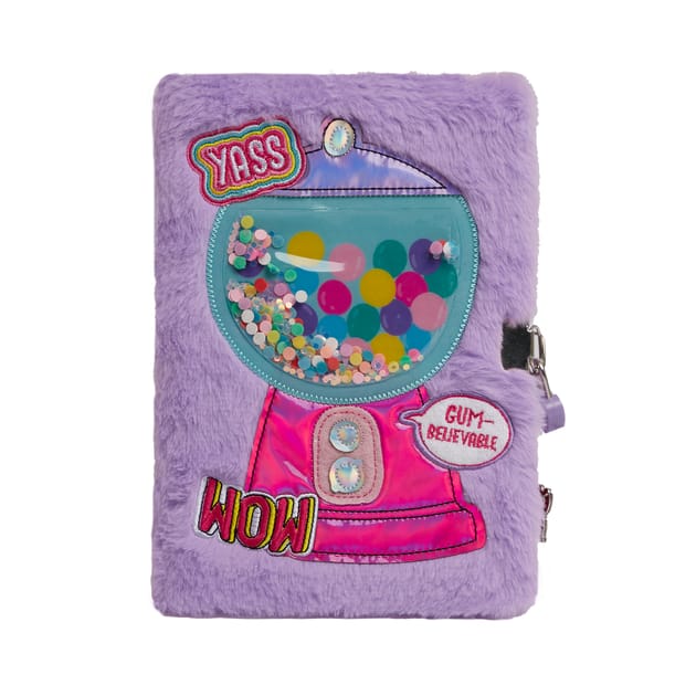 Lockable Plush A5 Notebook Home Bargains