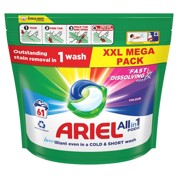 Ariel All-in-1 Pods Washing Liquid Capsules 61 Washes