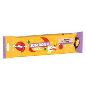 Pedigree Christmas Jumbone Chew Large Dog Treat 180g - Turkey Flavour x12