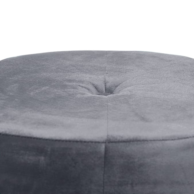 Home Collections Round Velvet Pouf