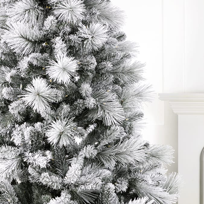 Festive Feeling 7ft Flocked Pre-Lit Christmas Tree