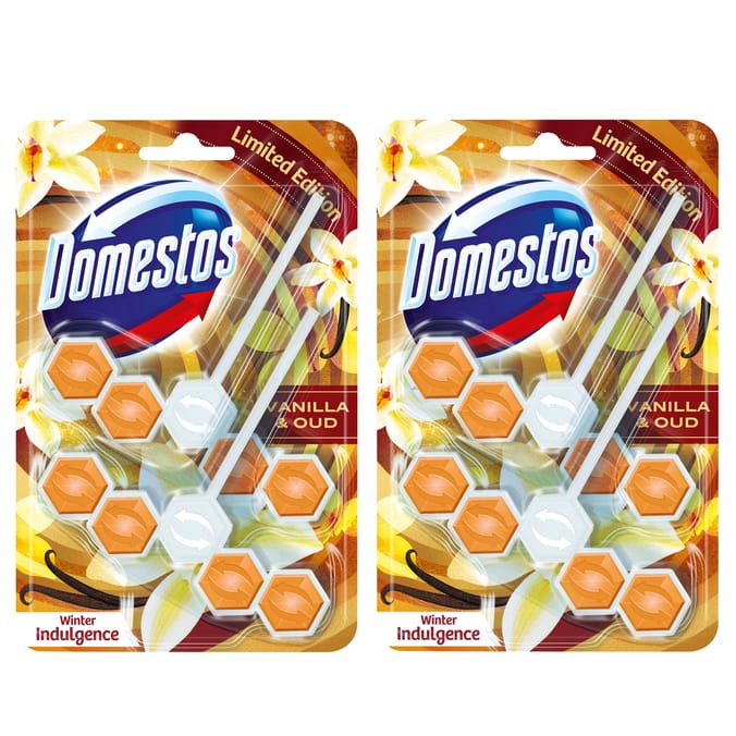 Domestos Limited Edition Winter Indulgence Toilet Rim Block x2
