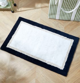 Tufted Boarder Bath Mat - Black