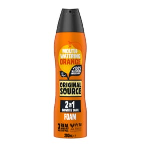 Original Source 2 In 1 Shower and Shave Foam 200ml - Orange