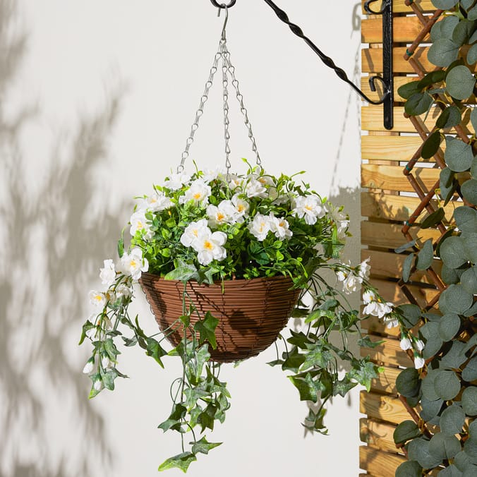 Jardin Artificial Consolida Ajacis Hanging Basket