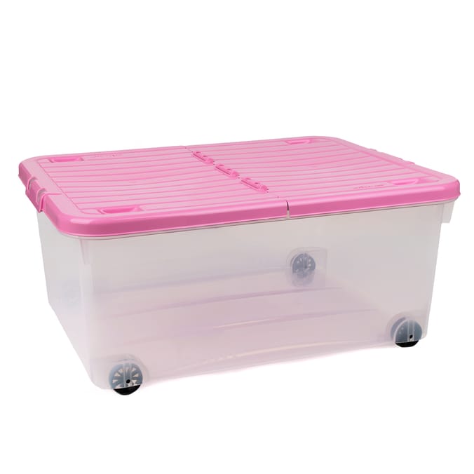Utility Reusable Plastic 30L Wheeled Box