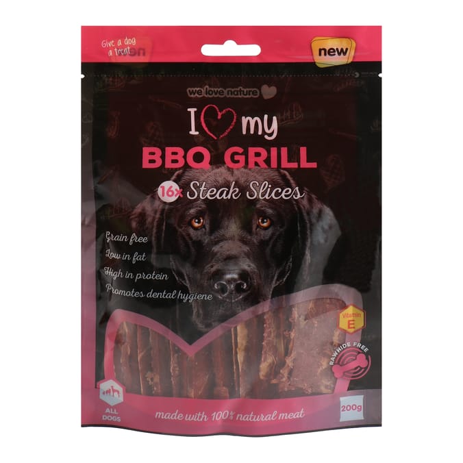 I Love My Pets BBQ Grill Steak Slices 200g