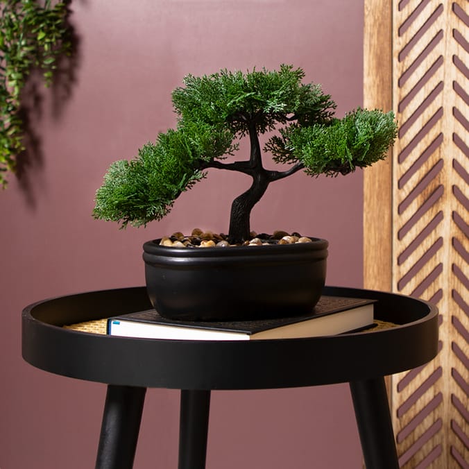 Ports Of Call Faux Bonsai Tree In Black Pot