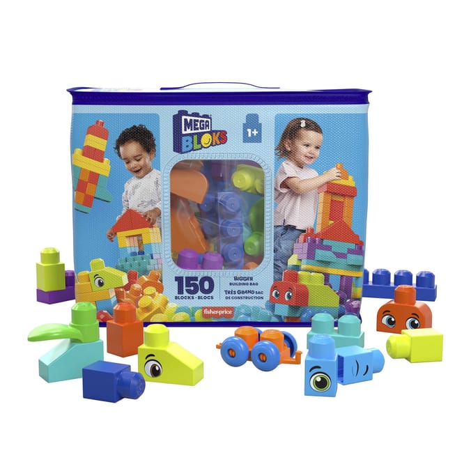 Mega Bloks 150 Pieces Toy Blocks With Storage Bag