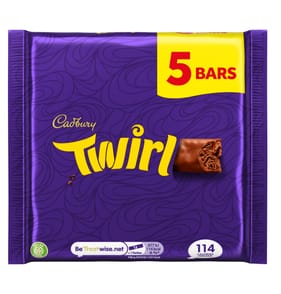 Cadbury Twirl Milk Chocolate 5 Pack Multipack 107.5 g