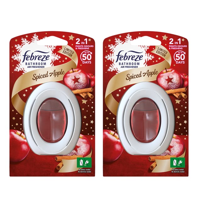 Febreze Spiced Apple Bathroom Air Freshener x2 | Home Bargains