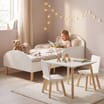 Liberty House Toys Toddler Bed and Table and Two Chairs Set - White