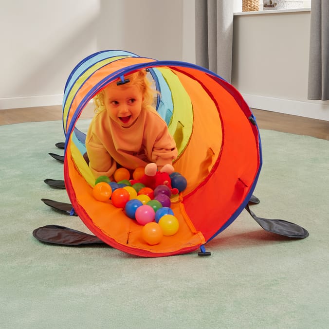 Liberty House Toys Kids Caterpillar Craw Tunnel With 100 Colourful Balls