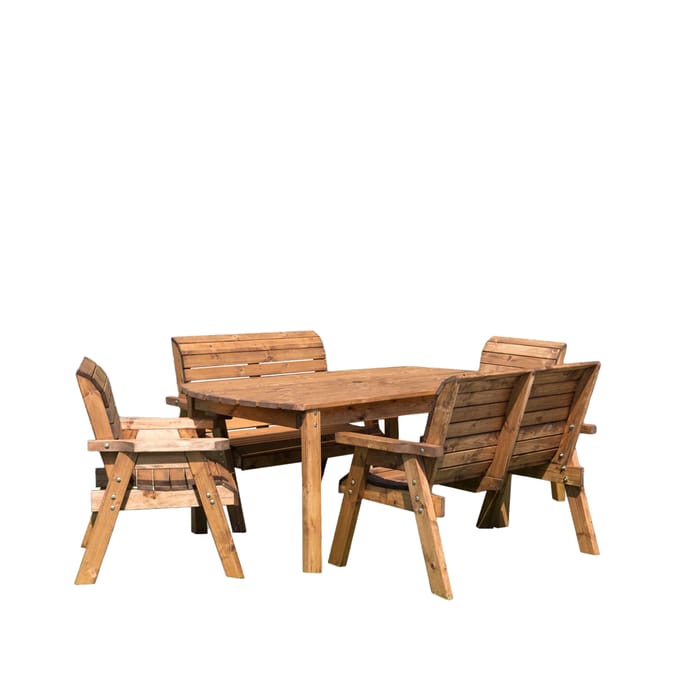 Charles Taylor 6 Seat Rectangular Table Set With Parasol Home