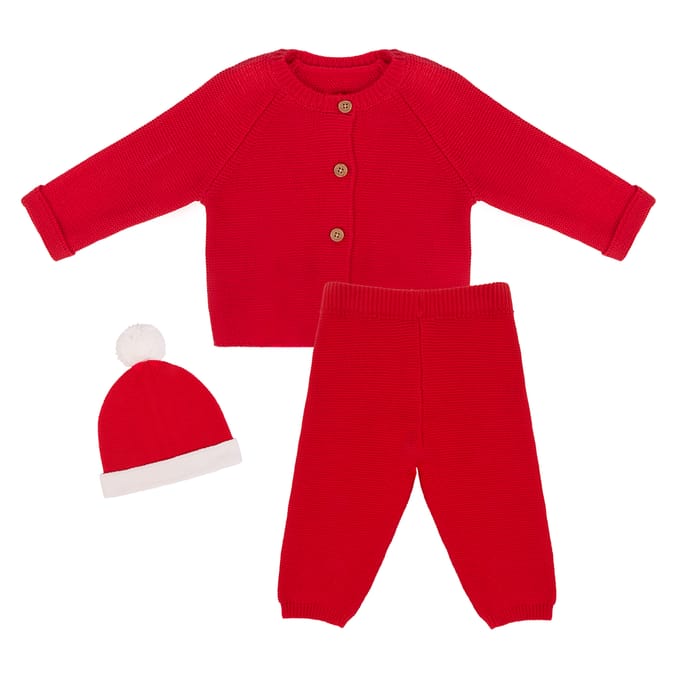 Originals Red 3 Piece Knitted Set