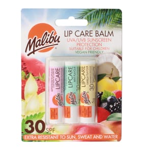 Malibu Lip Care Balm 3 Pack - SPF30