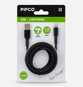 Pifco Fast Charge Cable 1.8m - USB - Lightning