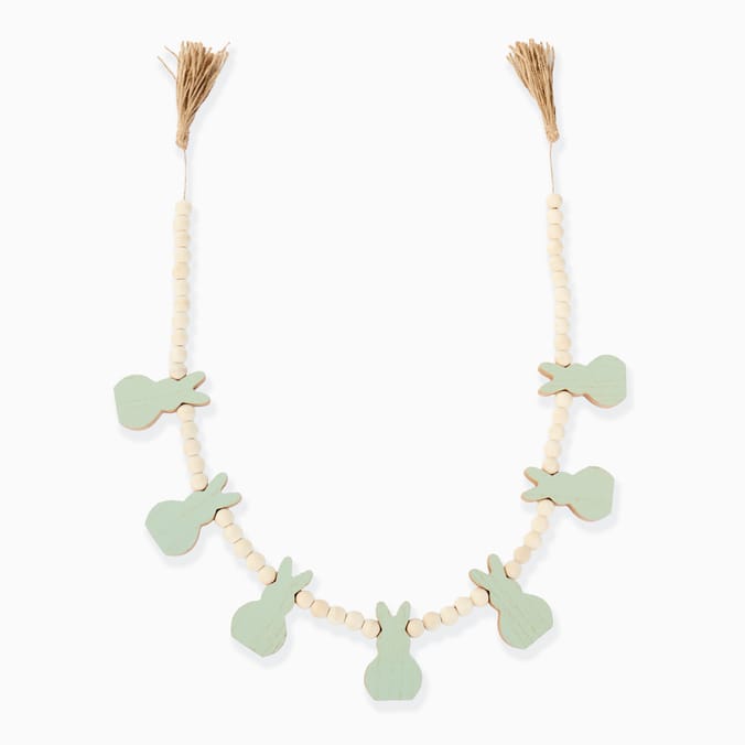 Spring Time Wooden Beaded Bunny Bunting