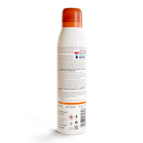 Calypso Clear Protection SPF30 – Transparentes Sonnenspray, Wasserabweisend, Für Körper & Kopfhaut
