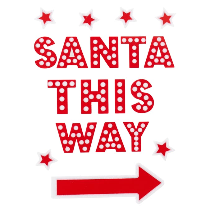 Festive Feeling Christmas Flocked Window Stickers