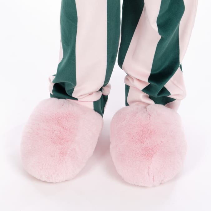 Originals Kids Pink Fur Cloud Slippers