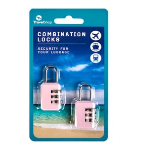 TravelShop Combination Locks 2 Pack - Pink