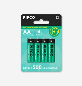 Pifco AA Rechargeable 900mAh Batteries 4 Pack