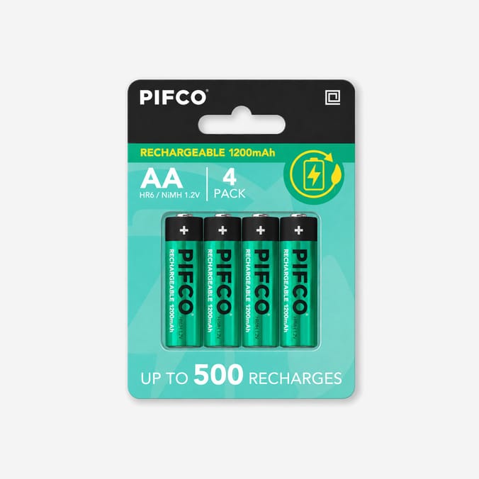 Pifco AA Rechargeable 900mAh Batteries 4 Pack
