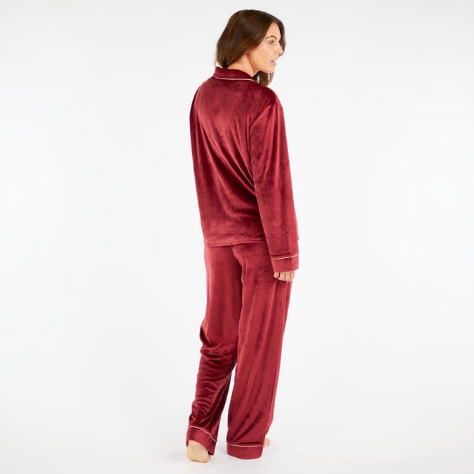 Burgundy Polar Express Ladies Pyjamas