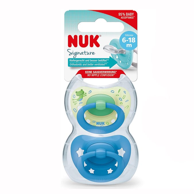 Nuk Signature Soother 6-18m - Light Blue