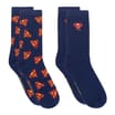Mens Superman Socks 2 Pack- Size 7-11
