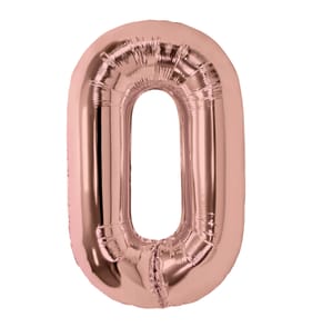 Lets Party Rose Gold Foil 0 Balloon